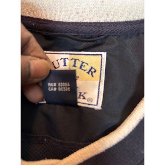 Cutter & Buck Navy Pullover Sweatshirt L/G Polyester V-Neck Embroidered Sonnenal - Picture 4 of 16